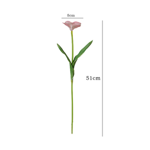 All'ingrosso fiore artificiale tulipano testa aperta tulipano fiore vero tocco rosa arancio per la composizione floreale centrotavola di nozze decorazione - Product Image 6
