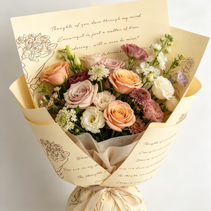 Papel de Envolver Flores con Logotipo Personalizado, Impermeable, Estilo Coreano, Materiales de Embalaje para Regalos, Venta al por Mayor para Floristas - Product Image 2