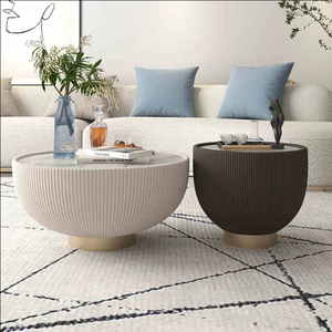 Meubles de maison italie design nouvelle <span class=keywords><strong>table</strong></span> <span class=keywords><strong>basse</strong></span> créative ensemble 2 pièces <span class=keywords><strong>table</strong></span> centrale ronde haute et <span class=keywords><strong>basse</strong></span> - Product Image 2