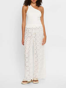 Pantaloni a fiori con gancio cavo in rete da donna coprivano costumi da bagno sexy pantaloni da spiaggia pantaloni Casual in lino - Product Image 2