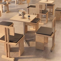 Ensemble table et chaises de café de style influenceur, moderne et minimaliste, personnalisable, carré/rond/rectangulaire, pour les salons de thé, les restaurants