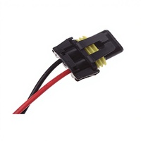 Adaptateur de prise femelle 9005 9006, câble de connexion, faisceau de câblage, fiche de raccordement, phare automobile, lampe, 2 fils, 15 cm, 18 AWG