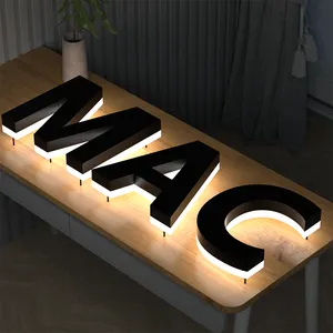 Nieuw Product 2024 Reclame Geleid Brief Outdoor Teken Bedrijf Metalen Led Backlit Letters