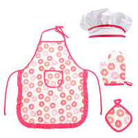 Ensemble de 19 ustensiles de cuisine écologiques en plastique pour enfants et adolescents, avec tablier de pâtissier, pour la décoration de gâteaux DIY et le jeu de rôle de chef