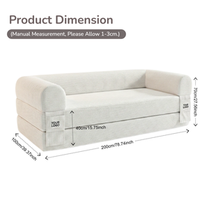 Ghế sofa giường gấp gọn tùy chỉnh bán buôn, không khung, mút ép, ghế lười đặt sàn dành cho cho thuê nghỉ dưỡng, không gian nhỏ - Product Image 3