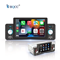 Radio Mobil Android BQCC Single-Din 5 inci, CarPlay, Amplifier, Kamera Mundur, Pemutar Multimedia, Head Unit Dashboard, Kamera Mundur RGB