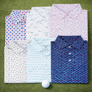 เสื้อโปโลกอล์ฟคุณภาพสูง OEM 88% โพลีเอสเตอร์ 12% สแปนเด็กซ์ สำหรับกีฬา  รับปักโลโก้ตามแบบ - Product Image 1