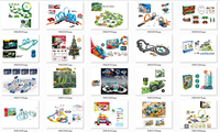 Jouets classiques à piles de train de cadeau d'enfants de lumière saine avec l'ensemble de voie