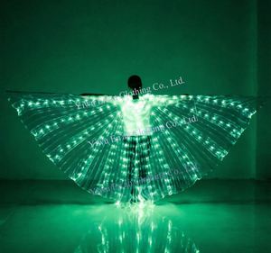 Costume da Danza con Ali di Farfalla Fluorescenti per Adulti, Mantello Luminoso a LED, Gonna per Danza del Ventre - Product Image 1