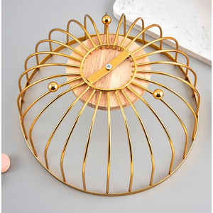 Creative Iron Wire Fruit <b>Basket</b> Luxury <b>Gold</b> Bowl Shaped Decorative <b>Storage</b> Bowl for Home Hotel - Product Image 3