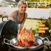 Poêle à shawarma et à gyros en acier inoxydable avec broche verticale à 5 pointes (6"-14") compatible four/grill