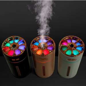 車用USB加湿器ポータブル芳香剤充電式ミストメーカー、カラフルなLEDライト付き、家庭旅行用 - Product Image 4
