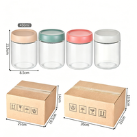Bocaux de conservation en verre de haute qualité, transparents, à large ouverture, étanches, hermétiques, écologiques, avec couvercle à vis en silicone, pour aliments, 12oz, 16oz, 24oz