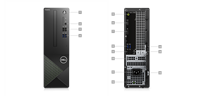 Offre Spéciale I5-13400 8GB 256GB SSD Core I5 Dells Vostro 3020SFF V3020 3020 SFF Ordinateur de bureau PC avec alimentation 460W 500W