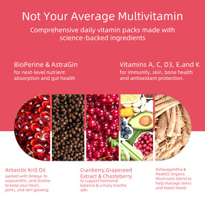 Paquetes Diarios de Vitaminas para la Salud de la Mujer, Multivitaminas Todo en Uno, Nutrientes Esenciales, Energía, Estrés, Digestión, Bienestar Femenino, 30 Paquetes - Product Image 5