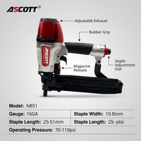 Agrafeuse pneumatique N851 à couronne moyenne personnalisée OEM pour le fixation de cadres de meubles, outils de fixation 25-51 mm, pistolet agrafeur pneumatique pour bardage et toiture