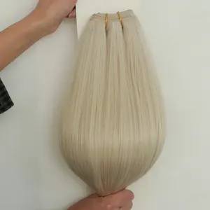 Changshunfa Bestseller New Double Drawn Flat Weft Russische Remy Echthaar Webart Schuss Haar verlängerung