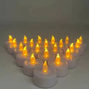 <span class=keywords><strong>Bougie</strong></span> <span class=keywords><strong>LED</strong></span> sans flamme électrique, <span class=keywords><strong>bougie</strong></span> chauffe-plat, décoration de table pour Halloween, funérailles, Noël, mariage, pilier, écologique, à piles - Product Image 4