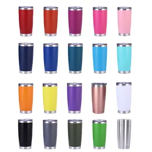 Personalização Aceitável Pó Revestido Travel Mug 20oz 30oz Yety Tumbler para Gravação a Laser