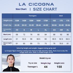 LA CICOGNA Costume d'entraînement de salle de bal adulte femmes velours chaud haute élastique automne hiver couture latérale perceuse manteau <span class=keywords><strong>veste</strong></span> - Product Image 5