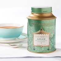 Cylindre rond en métal de luxe à impression personnalisée Petite boîte de conserve écologique avec couvercle intérieur enfichable en métal pour thé, bonbons, noix, café