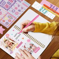 Ensemble de papeterie personnalisé DIY pour filles, cadeau d'anniversaire, carnet en papier et ensemble de scrapbooking pour étudiants