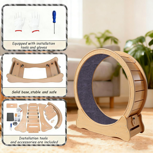 Luxury Classic Modern Eco-Friendly <b>Cat</b> Treadmill Running Wheel <b>Interactive</b> Pet <b>Toy</b> Silent Sport Anti-Depression Exercise MDF - Product Image 5