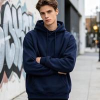 Sweat-shirts à capuche OEM avec logo imprimé sur le devant, style rétro