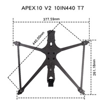 Marco de Dron FPV APEX10 V2 de 10 Pulgadas y 440 mm, Fibra de Carbono 3K, Modelo de Avión FPV para Fotografía, Versión DC