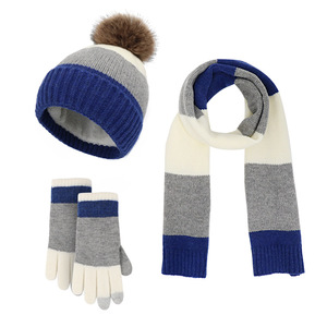 2025 nuovo Set di accessori invernali di moda personalizzati per bambini e donne berretto <span class=keywords><strong>sciarpa</strong></span> <span class=keywords><strong>guanti</strong></span> in tessuto a maglia acrilica - Product Image 4