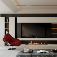 Cheminée à alcool à brume de qualité commerciale avec télécommande, insert pour la décoration des restaurants et des hôtels, foyer moderne sans fumée pour l'intérieur