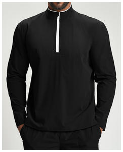 RUIQUWIN – T-shirt à manches longues pour homme, demi-zip, en tissu recyclé éco-responsable, extensible dans les quatre sens, séchage rapide, léger, pour le sport - Product Image 2