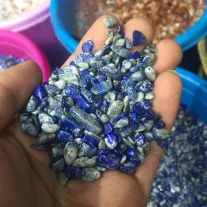 9-11mm Wholesale Natural Semi-precious Crystal Gravel Lapis Lazuli Crushed Tumbled Stone For Home Decoration