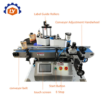 Etiquetadora Circular de Botellas, Máquina Etiquetadora Semiautomática de Escritorio para Botellas de Vino, Bebidas y Cosméticos