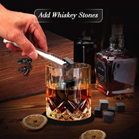 Ensemble de 11 verres à whisky de luxe en bois avec glaçons en pierre et coffret cadeau en bois – Accessoires de bar en gros