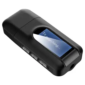 迷你BT 5.0 USB音频适配器3.5毫米插孔立体声音频接收器发射器，适用于汽车电视电脑