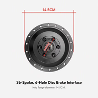 Moteur de moyeu de roue électrique sans balais à engrenages CC pour vélo électrique 36V 48V 350W 500W 26 27.5 29 pouces