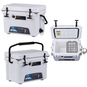 Nevera portátil Snowman Factory de 20L, aislada, para camping y actividades al aire libre, con asa antideslizante para almacenamiento y transporte de bebidas. - Product Image 1