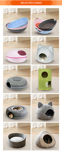 Cama Moderna para Gatos de Fieltro con Diseño de Cremallera, Nido Transpirable para Mascotas, para Gatitos y Perros Pequeños, Casa Resistente a los Arañazos - Product Image 3