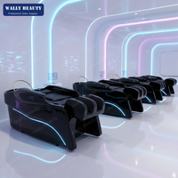 Lit de spa japonais de luxe 3-en-1 avec circulation d'eau, lit de massage pour shampoing et chaise de shampoing avec masseur, équipement de salon