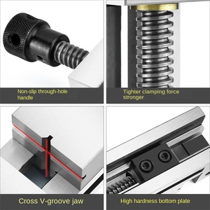 Tornillo de Banco CNC QGG de 2-8 Pulgadas, Alicates de Boca Plana de Precisión, Amoladora Pequeña de Escritorio, Ángulo Recto, Manual, Nuevo, Acero, Engranaje GT, 1 Año de Garantía - Product Image 5