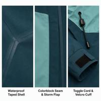 Chaqueta Técnica de Esquí con Capucha y Cuello Alto, Bloques de Color, Cordón Ajustable, Bolsillos en las Mangas, para Hombre, Producción ODM