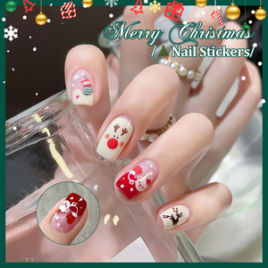 Autocollants pour ongles de Noël Miss Gooey, tête de renne, flocon de neige blanc, gel pour ongles, décalcomanies pour ongles, imperméables, autocollants 3D ultra-fins - Product Image 4