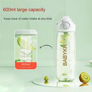 2024 OEM/ODM gran capacidad 600ml botella de agua sin BPA una llave tapa abierta a prueba de fugas taza de deportes al aire libre - Product Image 6