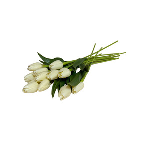Tulipes artificielles en plastique PE, 10-30 cm de haut, style moderne, décoration extérieure, aménagement paysager de balcon printanier - Product Image 5