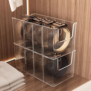 Multi-Functional Household Acrylic Partition <b>Display</b> <b>Box</b> Belt Tie Scarf Storage Rack <b>Plastic</b> Tableware for Dinnerware Pots - Product Image 5