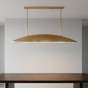 Lustre suspendu linéaire en laiton de luxe, style nordique américain moderne, vintage, LED, pour restaurant, îlot de <span class=keywords><strong>cuisine</strong></span> - Product Image 1
