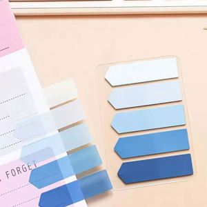 Notas Adhesivas de PET de Color Sólido, Paquete de 100, para Estudiantes y Oficina, Etiquetas Adhesivas de Índice de Color, Indicador de Flecha, Atractivas - Product Image 1