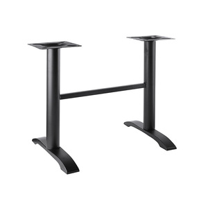 ฐานโต๊ะเหล็กสำหรับงานหนักแบบอุตสาหกรรม พร้อมคานคู่รูปตัว X และเสาคู่รองรับสำหรับโต๊ะยาวในโรงแรมและร้านอาหาร - Product Image 3