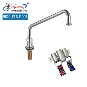 Hospital Brass Faucets Foot Valve Faucet Pedal Tap Hot Cold Water Foot Operated Hand Wash Sink Faucet